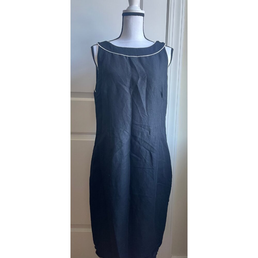 Ann Taylor Loft Black with White Piping